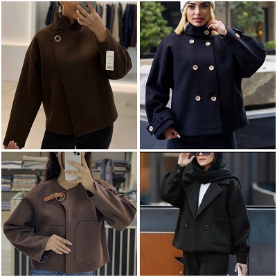 نمونه دوخت پالتو فوتر کوتاه